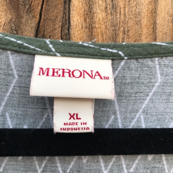 Merona triangle print green shorts romper - Picture 5 of 8